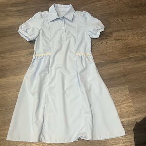 Light Blue Short Sleeve Dress